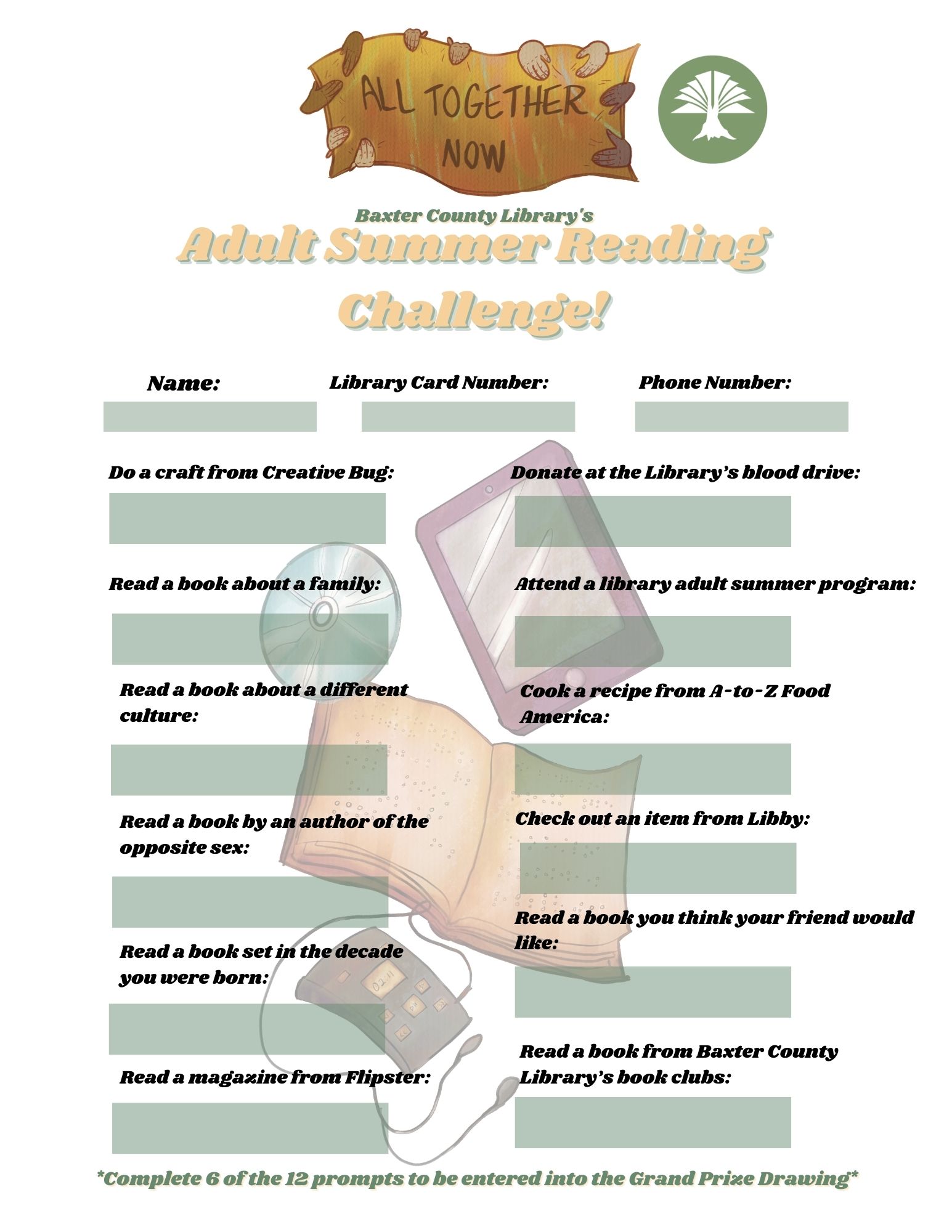 Adult Summer Reading Challenge Baxter County Library